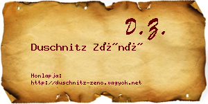 Duschnitz Zénó névjegykártya